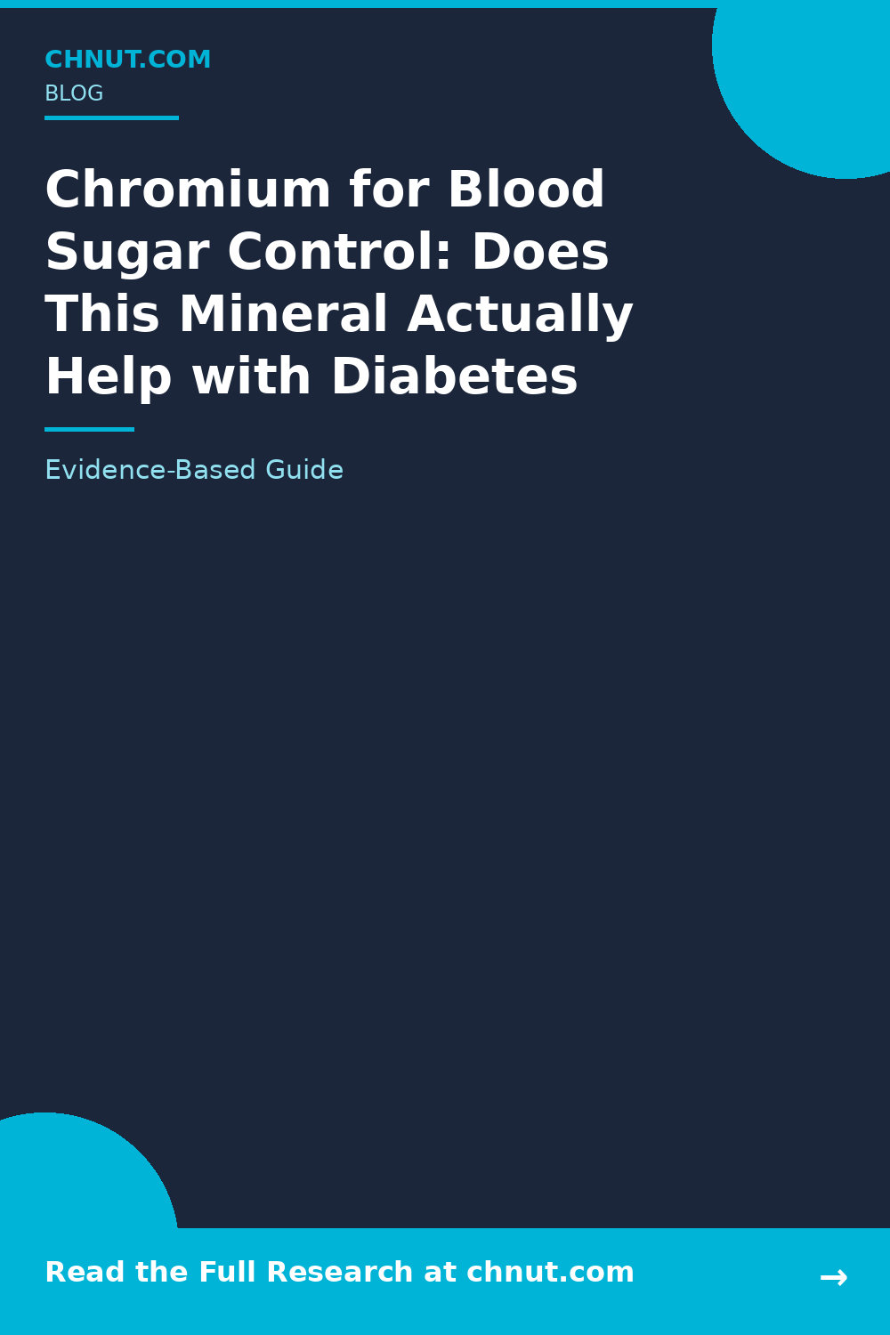 chromium for blood sugar control supplement for improved health and wellness
