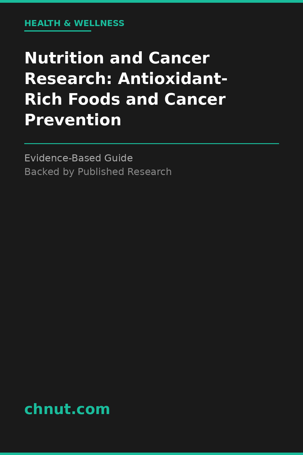 nutrition and cancer research showing key health benefits backed by clinical research