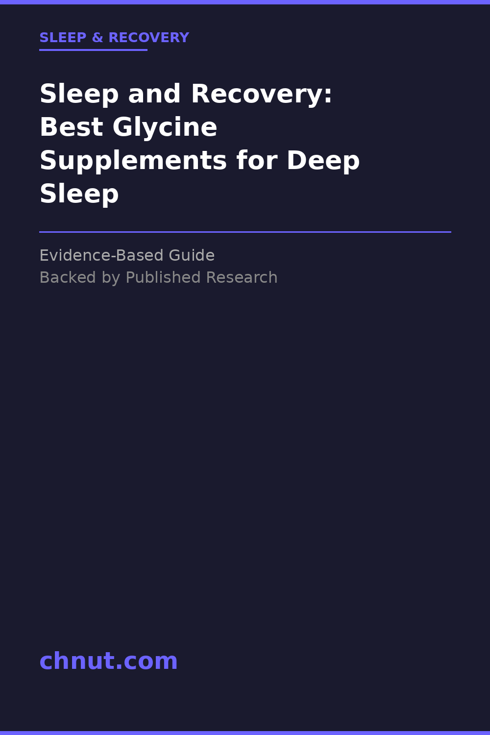 sleep and recovery supplement for improved health and wellness