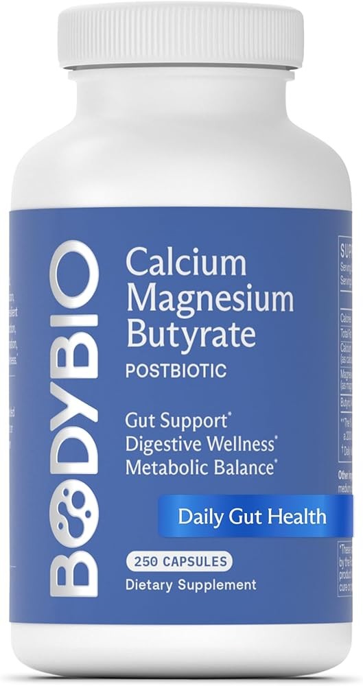 BodyBio Butyrate - Postbiotic for Gut Health, Digestive Support, Bloat, Gas & Constipation Relief, Leaky Gut Repair -...