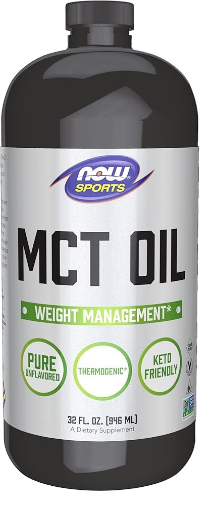 NOW Foods Sports Nutrition, MCT (Medium-chain triglycerides) Oil 14 g, Weight Management, Liquid, 32-Ounce