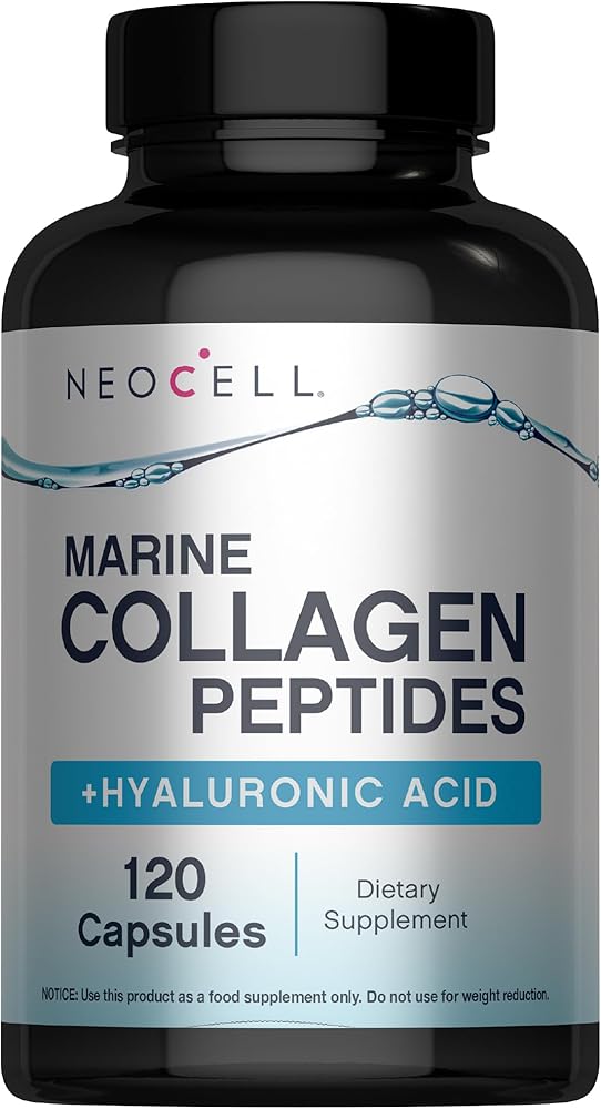 NeoCell Marine Collagen Peptides Capsules | 120 Pills | with Hyaluronic Acid