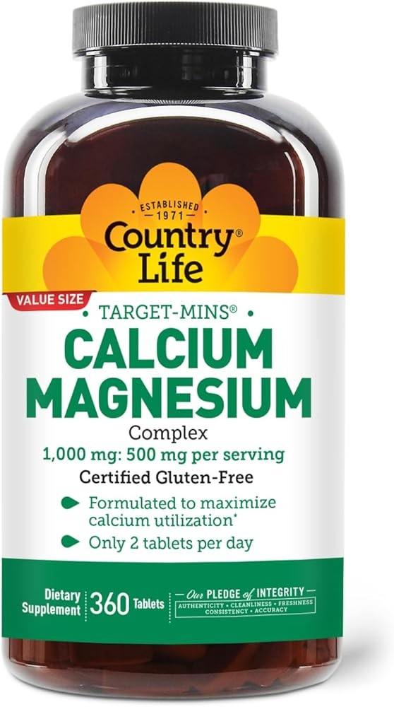 Country Life Target-Mins Calcium Magnesium - 2:1 Ratio for Optimal Utilization