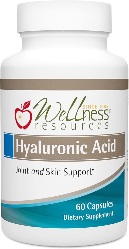 Wellness Resources Hyaluronic Acid from Rooster Comb, 100% Natural HA Supplement, Skin & Joint Support