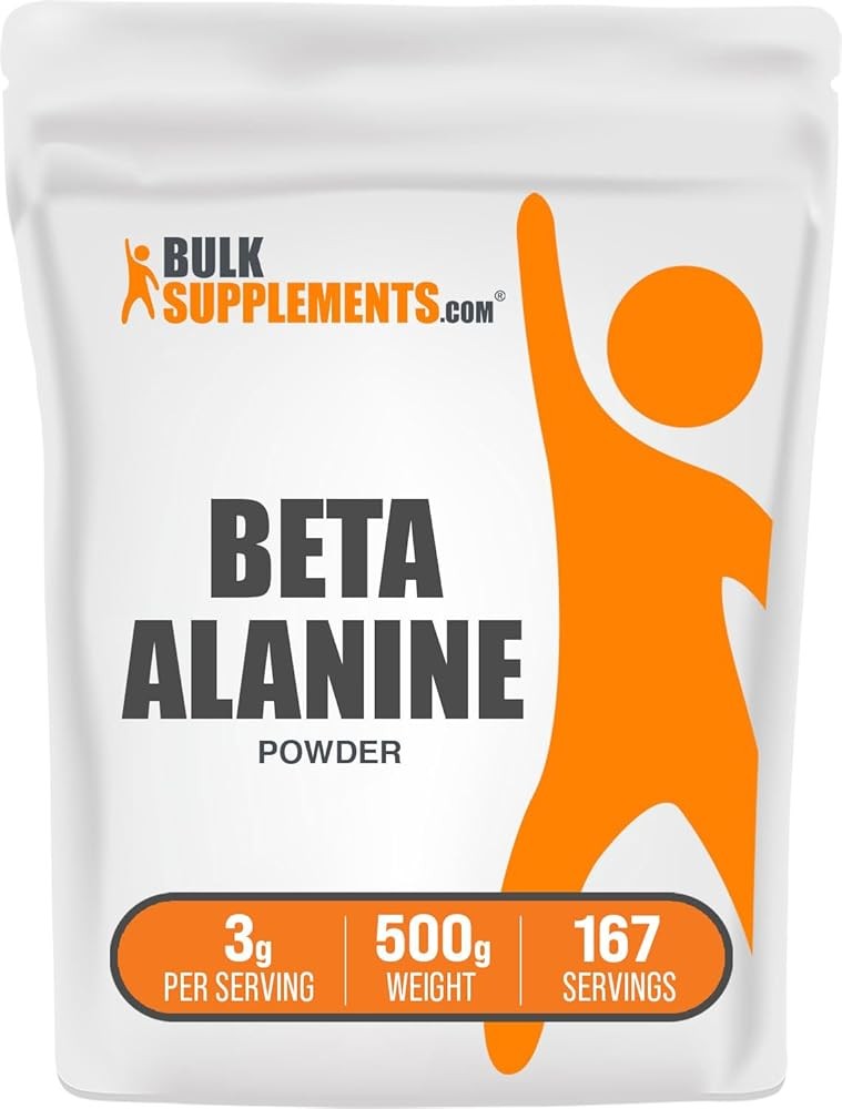 BulkSupplements.com Beta Alanine Powder - Beta-Alanine Supplement, Pre-Workout Supplement