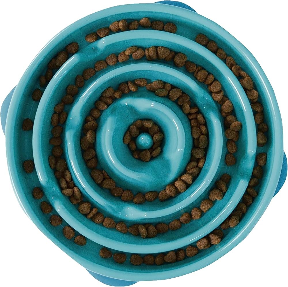 Outward Hound Fun Feeder Slo Bowl – Large 4‑Cup Capacity, Slow Feeding, Medium