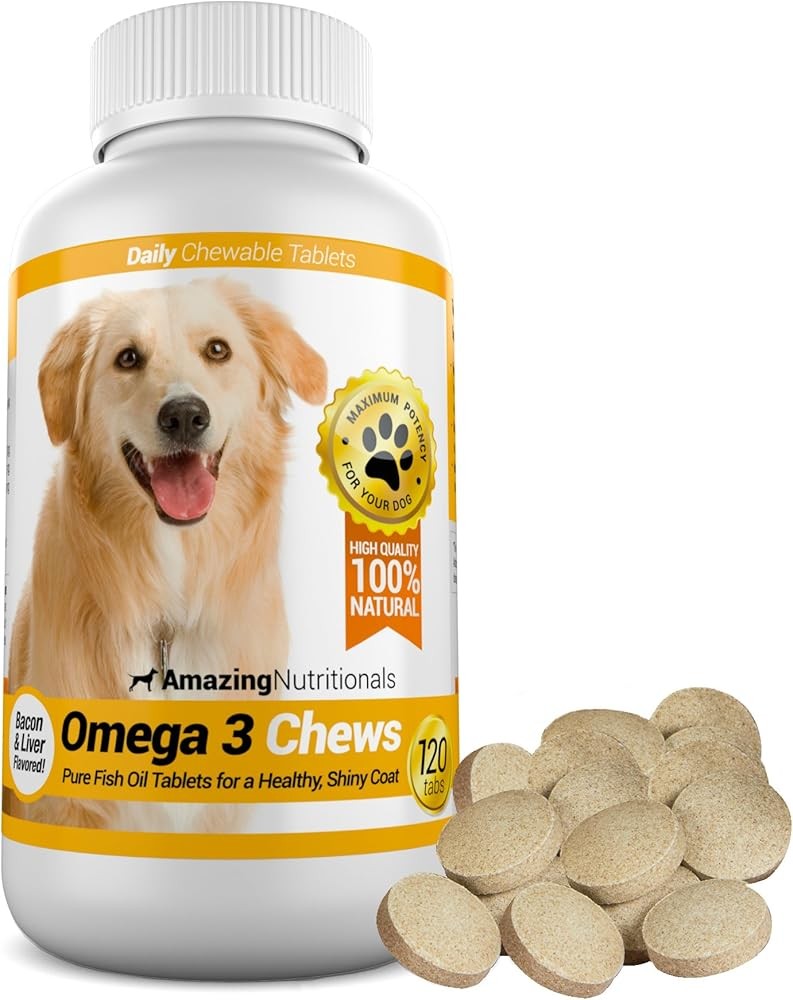 Amazing Omega 3 for Dogs - Fish Oil for Itchy Skin Relief
