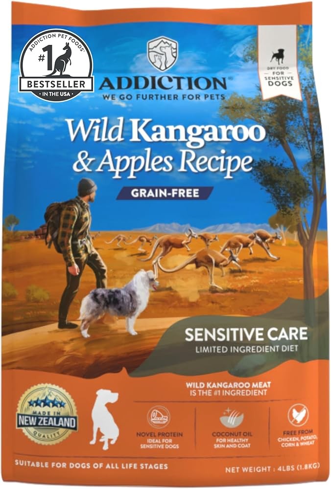 Addiction Wild Kangaroo & Apples Dry Dog Food - Limited Ingredient, Novel Protein