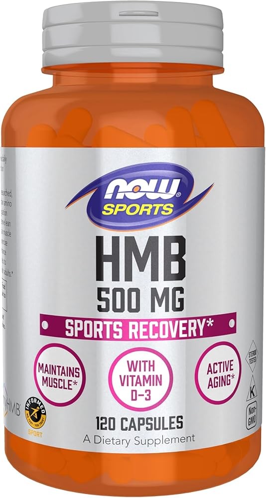 NOW Foods Sports Nutrition, HMB (β-Hydroxy β-Methylbutyrate) 500 mg, Sports Recovery*, 120 Veg Capsules
