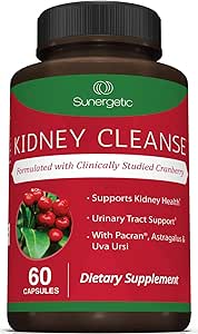 Premium Kidney Cleanse Supplement – Powerful Kidney Support Formula With Cranberry and Astragalus- Helps Support Heal...