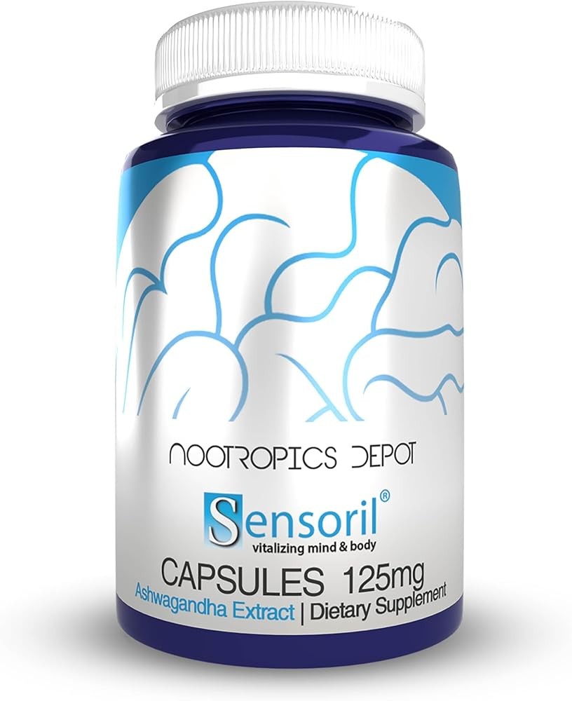 Nootropics Depot Sensoril Ashwagandha Capsules | 125mg | 180 Ct. | Ayurveda Supplement | Standardized Withania somnif...
