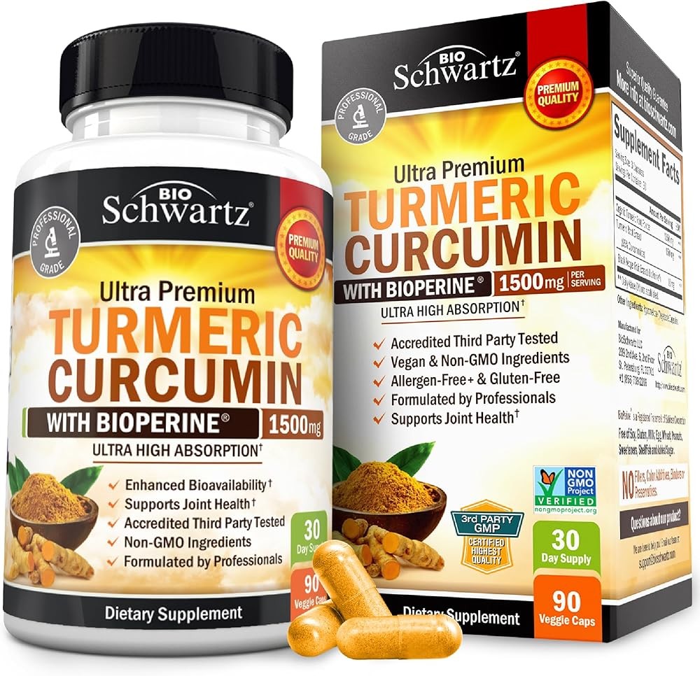 Turmeric Curcumin with Black Pepper Extract 1500mg