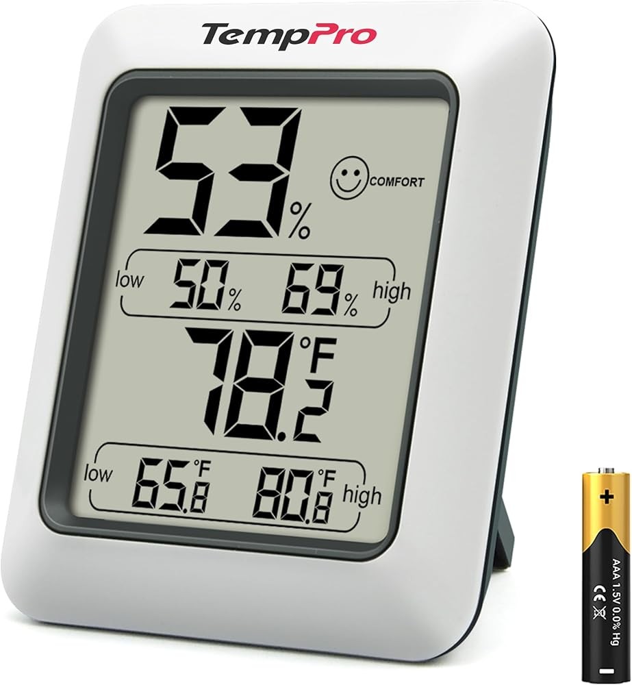 TempPro TP50 Digital Hygrometer Indoor Thermometer