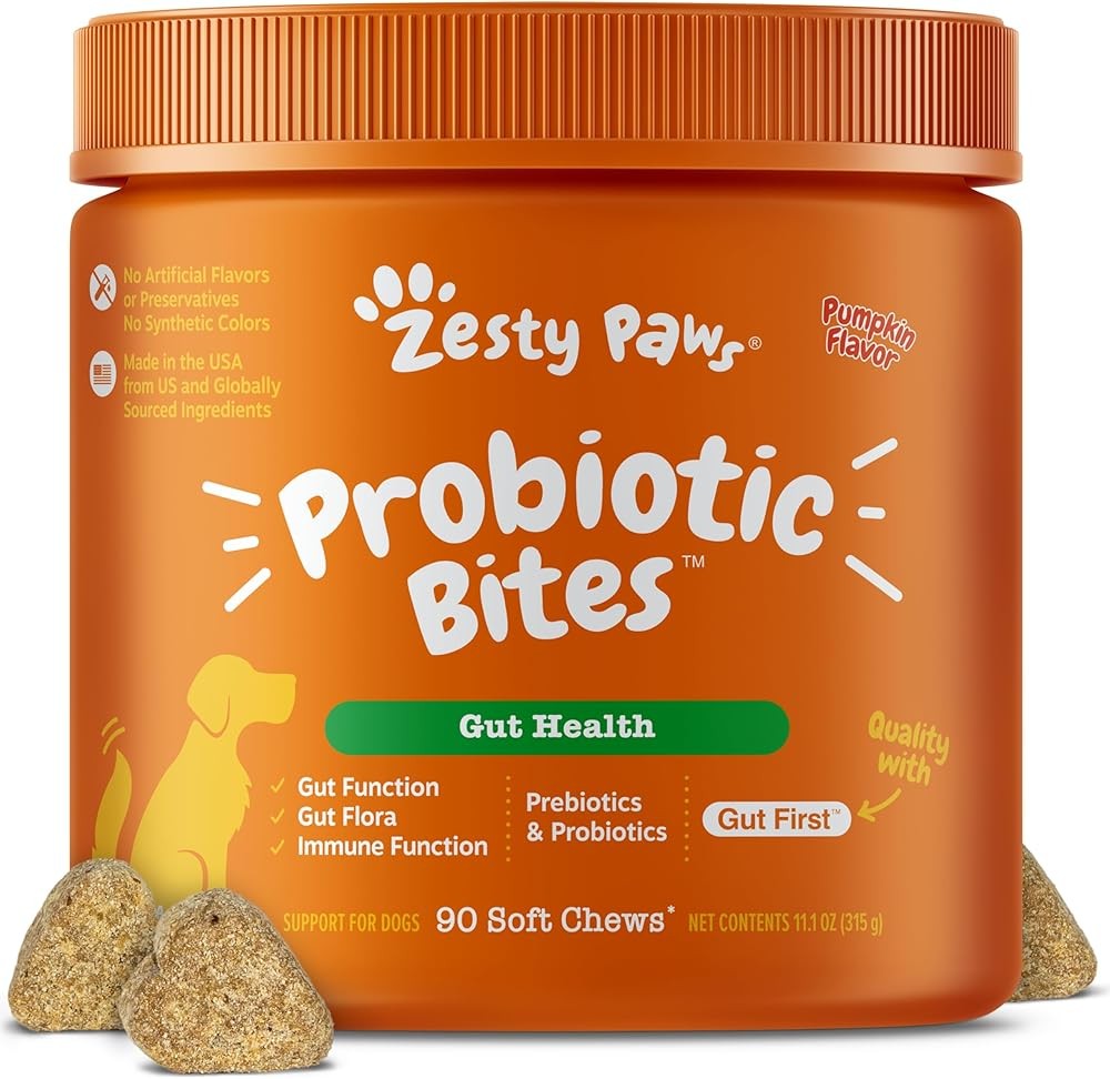 Zesty Paws Probiotics for Dogs - Probiotics for Gut Flora, Digestive Health, Occasional Diarrhea & Bowel Support - Cl...