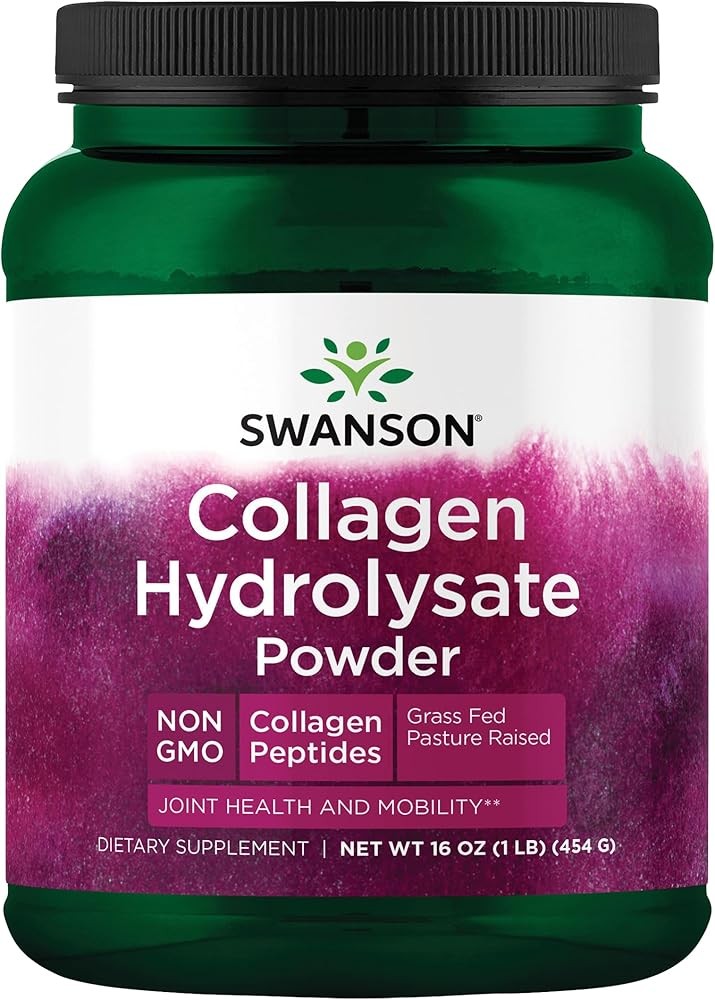 Swanson Collagen Hydrolysate Powder - Hydrolyzed Collagen Peptides to Support Healthy Bones, Cartilage, Hair, Skin & ...