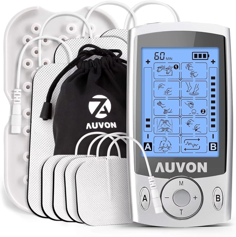 AUVON Dual Channel TENS Unit for Pain Relief