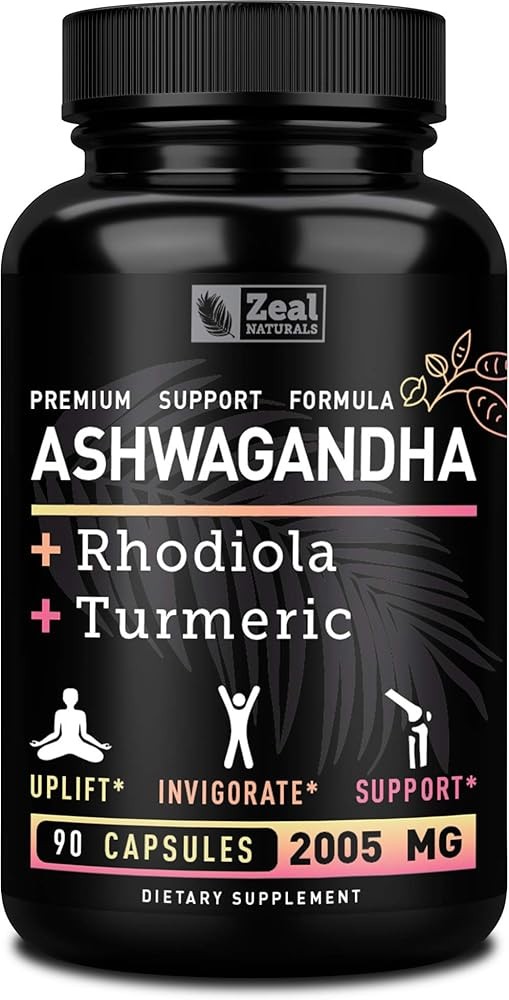 Zeal Naturals Adaptogenic Ashwagandha Complex - Rhodiola Rosea Turmeric