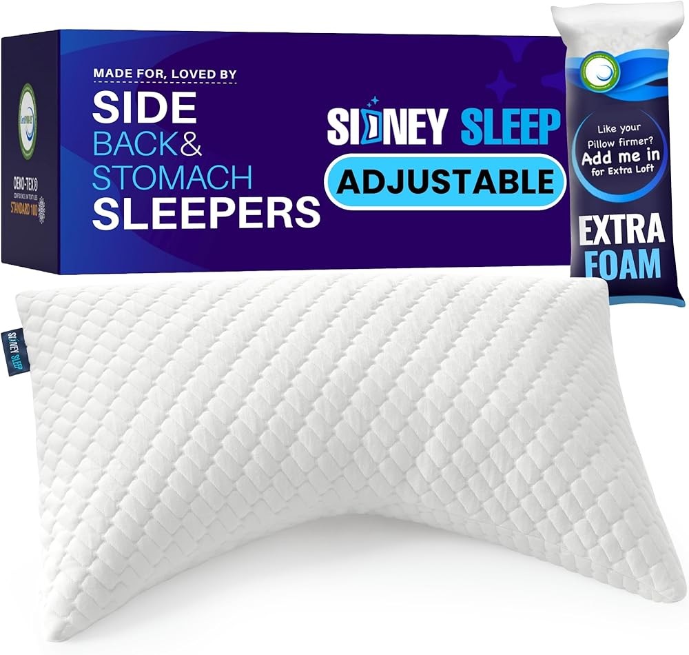 Sidney Sleep Adjustable Curved Contour Pillow