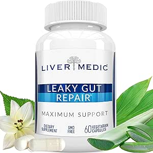 Leaky Gut Repair Natural Gut Health Supplement Glutamine Organic Slippery Elm NAG Marshmallow Root Aloe Vera MSM Quer...
