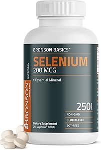 Bronson Selenium 200 mcg (250 Vegetarian Tablets)