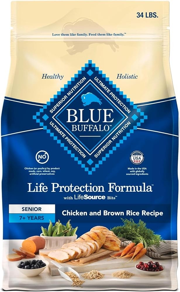 Blue Buffalo Senior Dog Food with Glucosamine Chondroitin