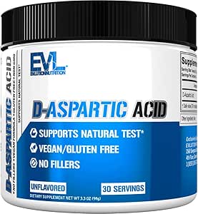 D Aspartic Acid Testosterone Booster for Men - 3120mg DAA D-Aspartic Acid Pre Workout Powder Muscle Builder for Men 3...