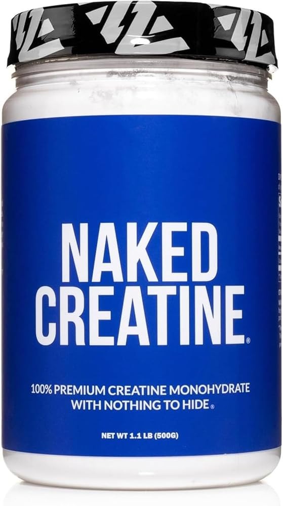 NAKED Pure Micronized Creatine Monohydrate Powder - NSF Certified, Unflavored, 500g, 1.1lb Bulk - Vegan, Non-GMO, Glu...