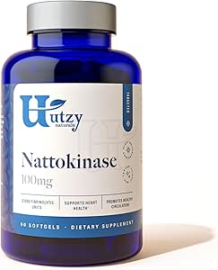 Utzy Naturals Nattokinase Supplement | 2000 FU from Japanese Natto | Liquid Softgel for Max Absorption & Easy to Swallow