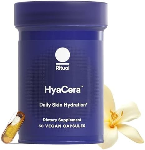 Ritual HyaCera Skin Supplement for Wrinkle Support, with Hyabest® and Ceratiq® for Skin Hydration Support, Hyaluronic...