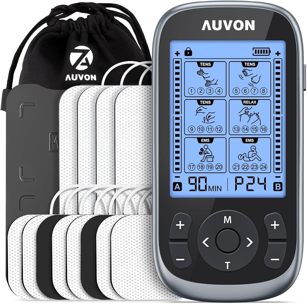 AUVON 3-in-1 TENS Unit Muscle Stimulator