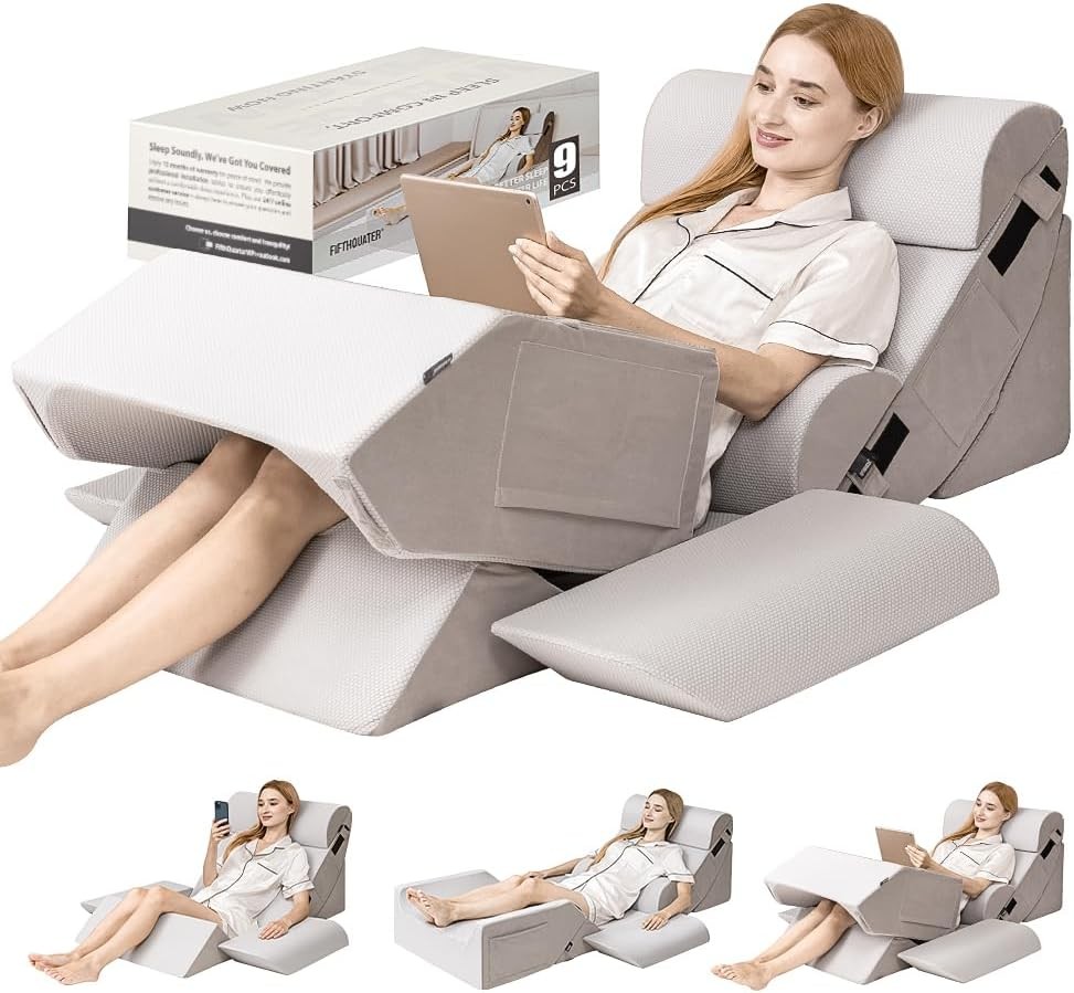 9PCS Orthopedic Bed Wedge Pillow Set