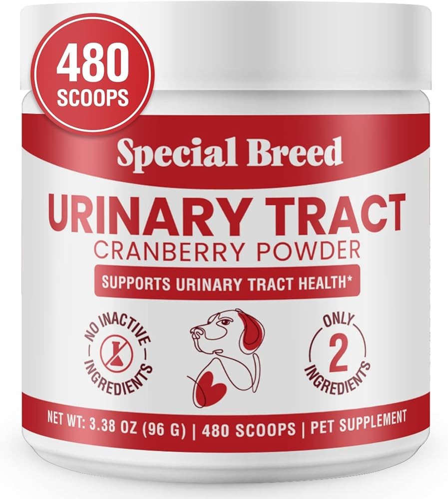 UTI & Urinary Tract Treatment for Dogs - Cranberry Powder for Bladder and Kidney Health - Natural Dog UTI Support Supplement