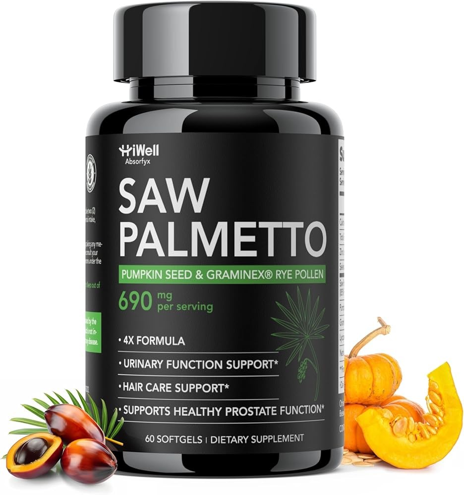 Saw Palmetto for Men Prostate Health Supplement, Pharmaceutical Grade - Pumpkin Seed Oil - Graminex® - Nettle Support...