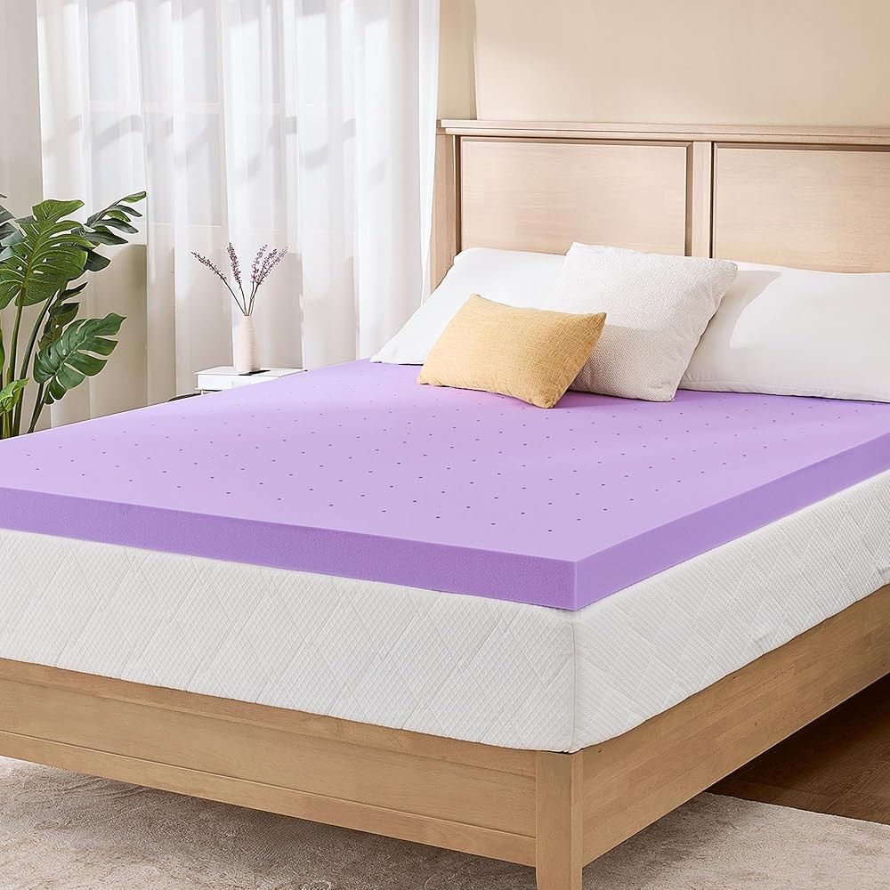 2 Inch Full Lavender Infusion Memory Foam Mattress Topper