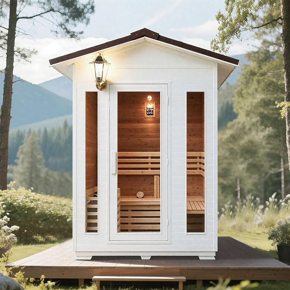 2-3 Person Outdoor Wooden Sauna with 6KW Heater