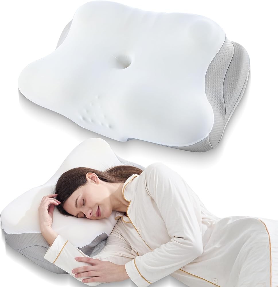 BDEUS Dual-Height Contour Memory Foam Pillow